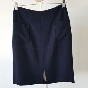 Pencil skirt with front slit